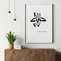Hurriya حرية (Freedom) – Minimal Arabic Calligraphy Wall Art Poster